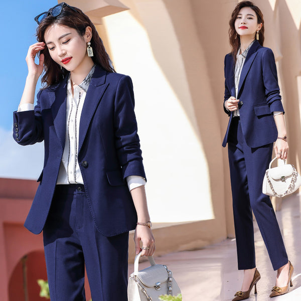 Two-piece Fashion Women's Slim Simple Suit - WOMONA.COM