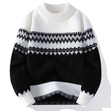 Fashion Men's Jacquard Pullover Knitted Sweater - WOMONA.COM