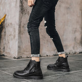 Fashion Personality Side Zipper Martin Boots For Men - WOMONA.COM