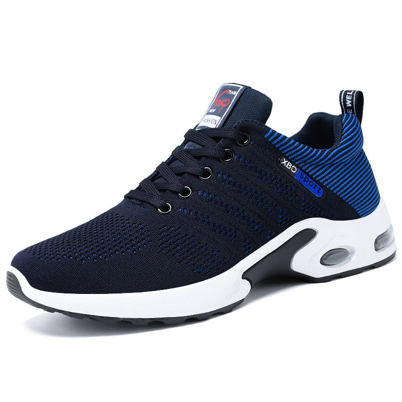 Men's Mesh with Striped Outdoor Breathable Lace-Up Sneakers Csual Lightweight Running Sports Shoes – alternate product view 2