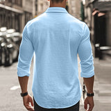 Men's Cotton And Linen Shirt High Elastic And Comfortable