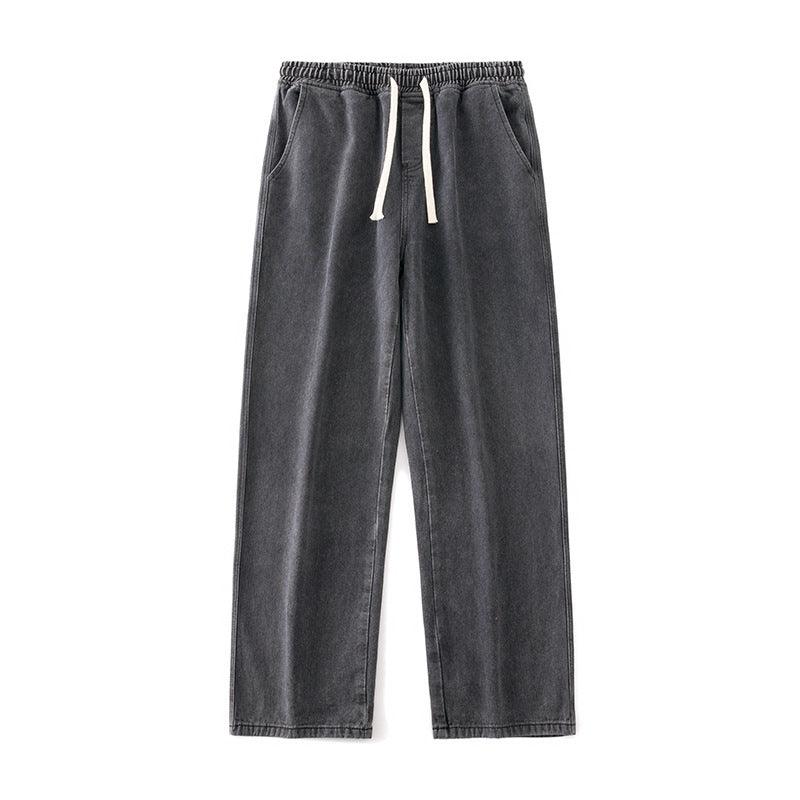 Straight Loose Light Blue Jeans For Men - WOMONA.COM
