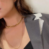 Exaggerated Simple Chain Clavicle Necklace - WOMONA.COM