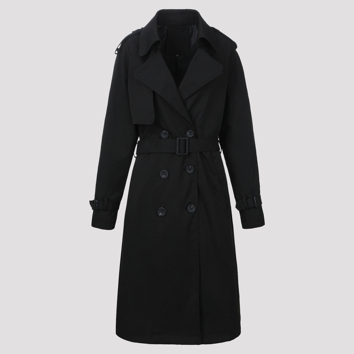 Women's Double-Breasted Lapel Trench Coat – alternate product view 3