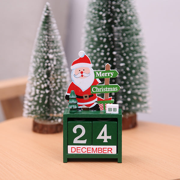 Christmas wooden calendar decorations - WOMONA.COM