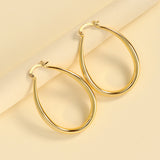 Geometric oval earrings - WOMONA.COM