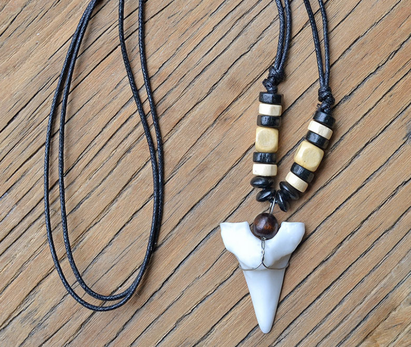 Men and Women Necklaces Imitation Shark Tooth Pendant - WOMONA.COM