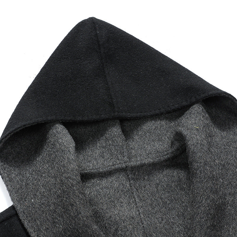 hooded wool coat