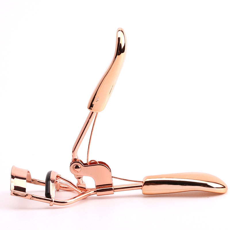 Stainless Steel Rose Gold Eyelash Clip Press Type Eyelash Curler - WOMONA.COM