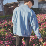 Aberdeen art men's denim jacket - WOMONA.COM