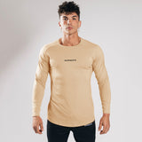 Slim Fit Elastic Cotton Long Sleeve T-shirt Underlay - WOMONA.COM