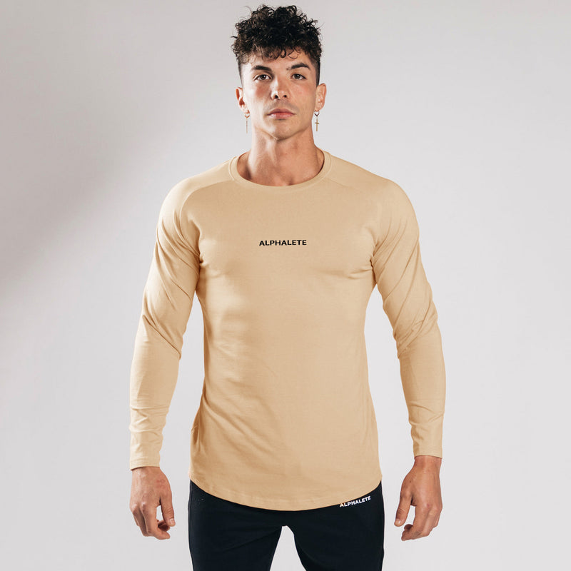 Slim Fit Elastic Cotton Long Sleeve T-shirt Underlay - WOMONA.COM