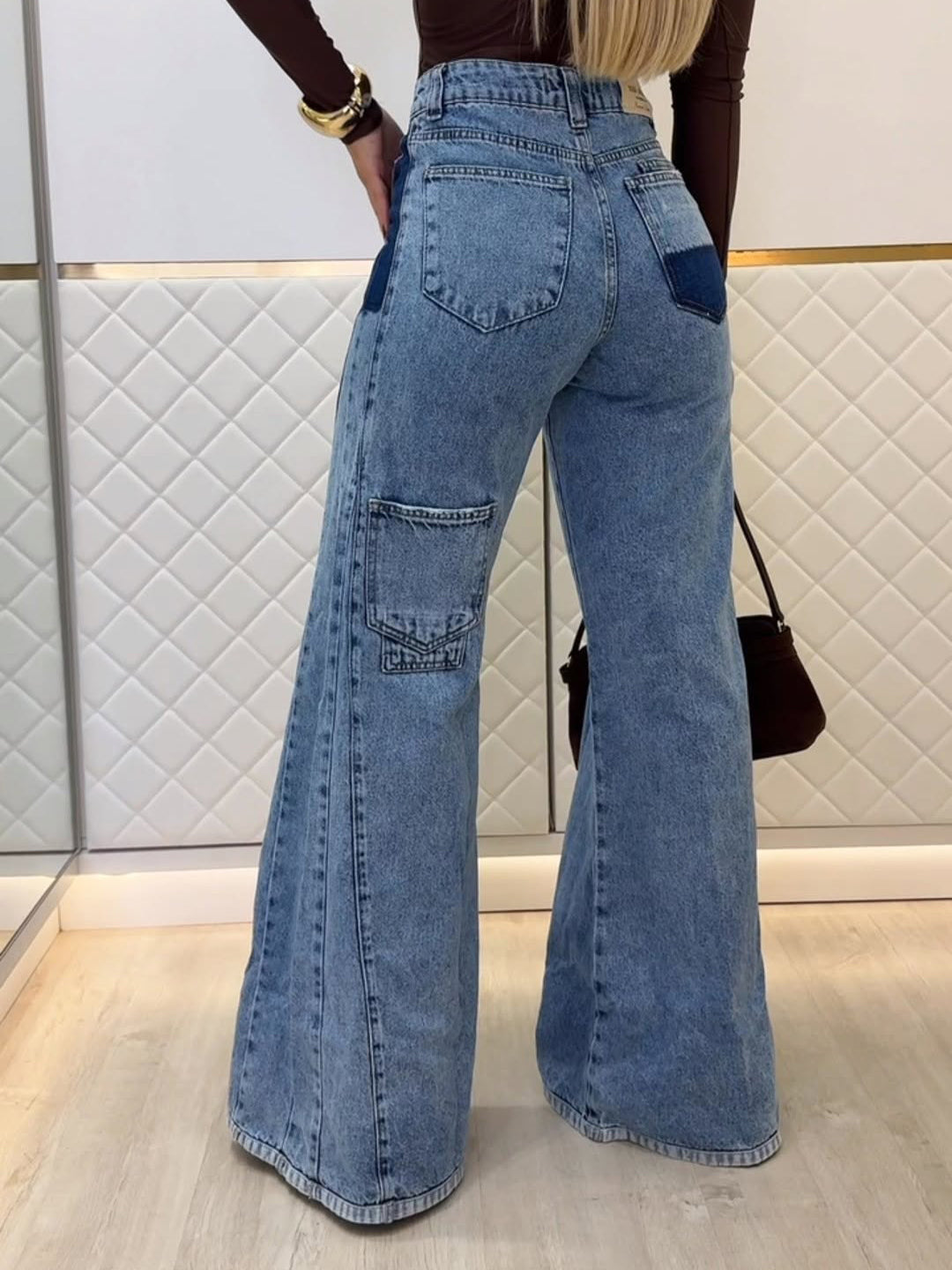Light-Blue High-Waisted Flared Jeans – product image 1