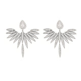 Zircon angel wings earrings - WOMONA.COM