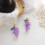 Grape earrings fruit - WOMONA.COM