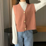 Student Sleeveless Sweaters - WOMONA.COM