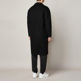 Fashion Men's Color Contrast Stitching Long Woolen Coat - WOMONA.COM