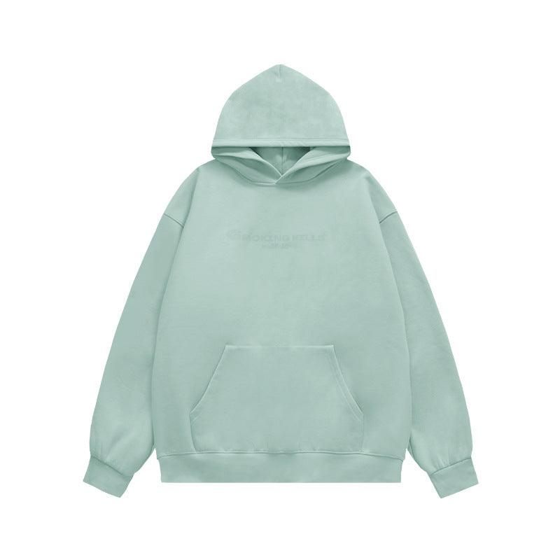 Men's Gel Printing Velvet Padded Hooded Sweatshirt - WOMONA.COM