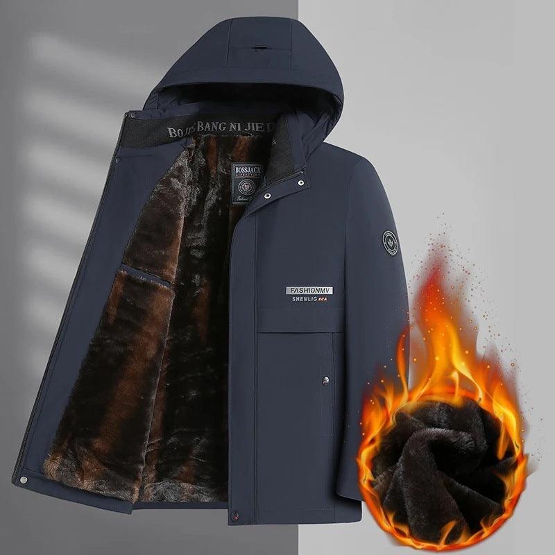 Middle-aged Cotton-padded Clothes Daddy's Outfit - WOMONA.COM