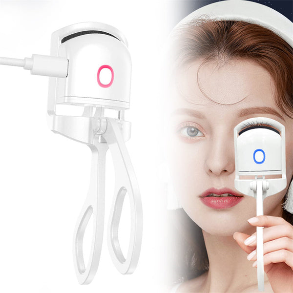 Heated Eyelash Curler Electric Temperature Control Mini Eyelash Curler Electric Portable Charging - WOMONA.COM