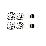 Fashion Summer Black And White Leopard Print Feet Nail - WOMONA.COM