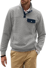 Simple Trendy Loose Sweater Long Sleeve Stand Collar Men