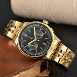 Men's Six-pin High Quality Quartz Steel Strap Watch - WOMONA.COM