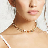 Exaggerated Simple Chain Clavicle Necklace - WOMONA.COM