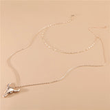 Fashion Alloy Bull Head Pendant Necklace Necklace - WOMONA.COM