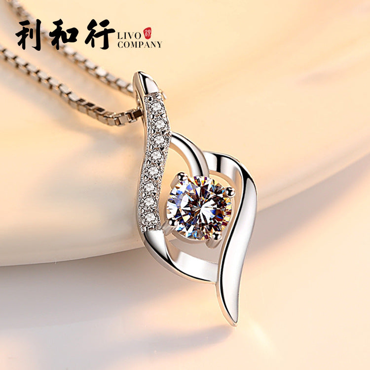 Silver Necklace Pendant fashion necklace - WOMONA.COM