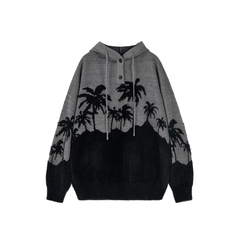 Coconut Hooded Sweater Loose Design - WOMONA.COM