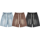 Helle Retro-Shorts aus geradem Denim für Herren