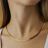 Chunky Double Snake Chain Necklace - WOMONA.COM