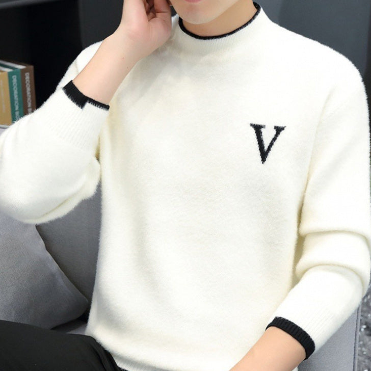 Men's Loose Thick Yarn Crew Neck Sweater
