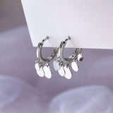 Light luxury silver earrings - WOMONA.COM