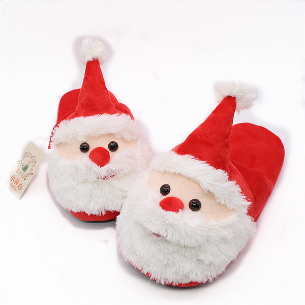 Santa Claus Cotton Shoes Slippers Plush Toy Gift Winter - WOMONA.COM