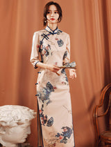 Cheongsam Improved Dress Retro French Long - WOMONA.COM