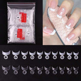 500 Pieces Of Fake Nails Crescent Edge Plum - WOMONA.COM