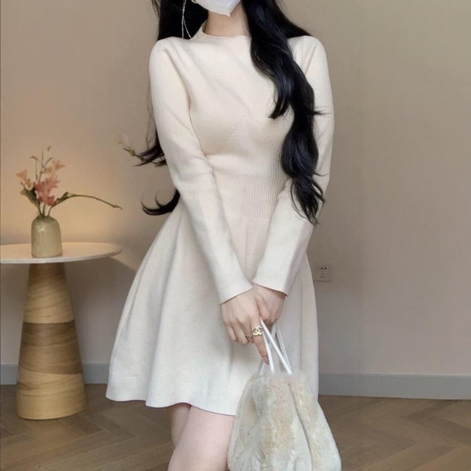 Autumn And Winter Knitting Bottoming Skirt Slim Fit Waist - WOMONA.COM
