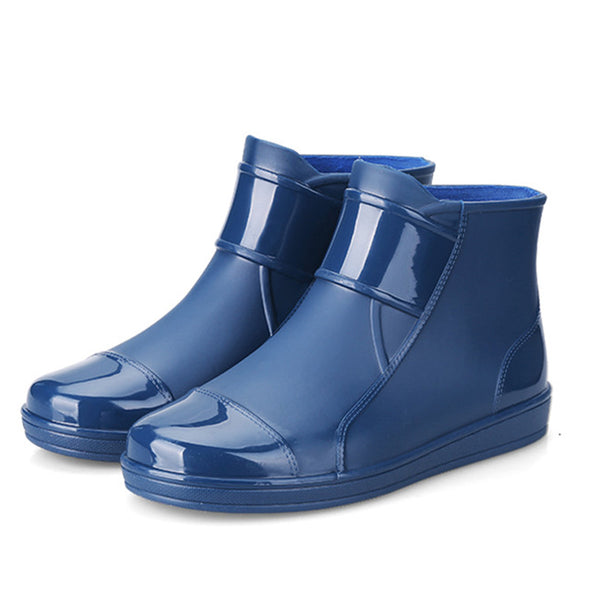 Men Short Tube Labor Protection Rain Boots - WOMONA.COM