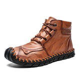 Leather shoes leather men casual shoes - WOMONA.COM