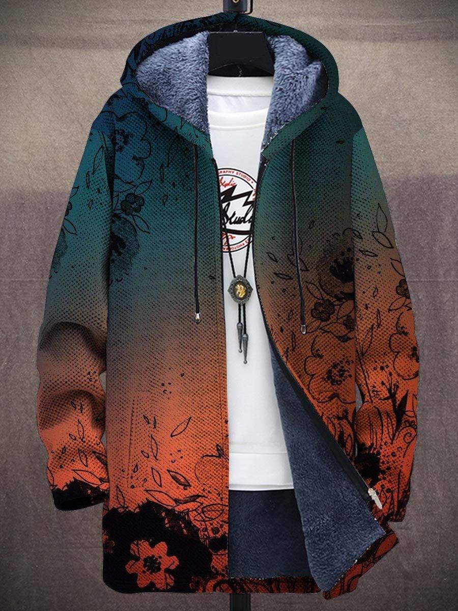 Men's Digital Printed Stand Collar Jacket - WOMONA.COM