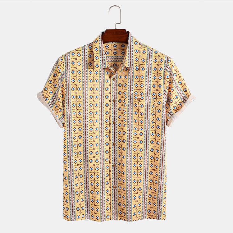 Men's Casual Shirts Plus Size Short Sleeves - WOMONA.COM
