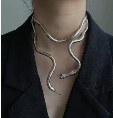 Collar Alloy Snake Bracelet Necklace - WOMONA.COM