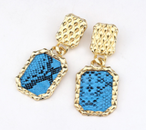 Snake earrings geometric - WOMONA.COM