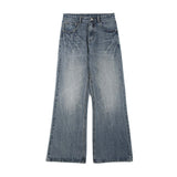 Men's Lightning Crack Blue Jeans - WOMONA.COM