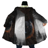 Digital Printing Stand Collar Zipper Hooded Cloak - WOMONA.COM