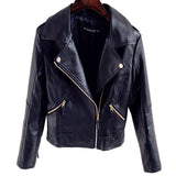 Loose Leather Jacket Motorcycle Female - WOMONA.COM