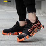 Letter Print Puncture Proof Sneakers - WOMONA.COM