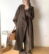 Early Autumn Lapel Long Trench Coat